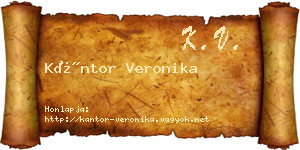 Kántor Veronika névjegykártya